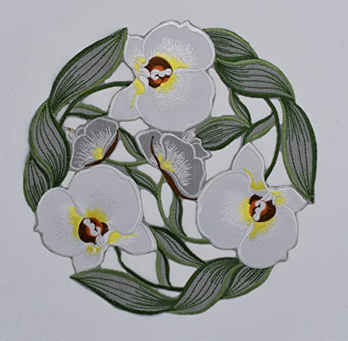 212 Main 24 in. Elegant Orchid Doily