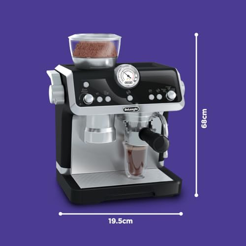 Casdon De'Longhi Toys Barista Coffee Machine. Toy Kitchen Playset for Kids with Moving Parts, Realistic Sounds and Magic Coffee Reveal. For Children Aged 3+, Silver, Black by Casdon - Image 7