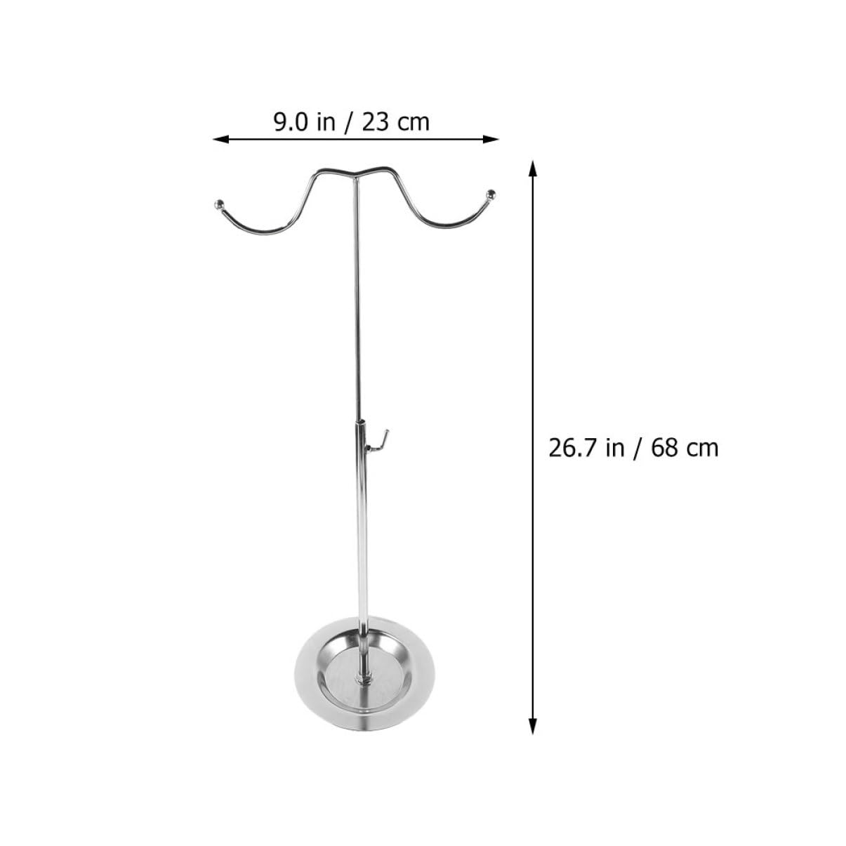VALICLUD 2piezas Soporte Ajustable De Metal Para Bolsos Expositor Con Doble Colgador Resistente y Seguro Para Mesa Organizador Para Hogar y Tienda