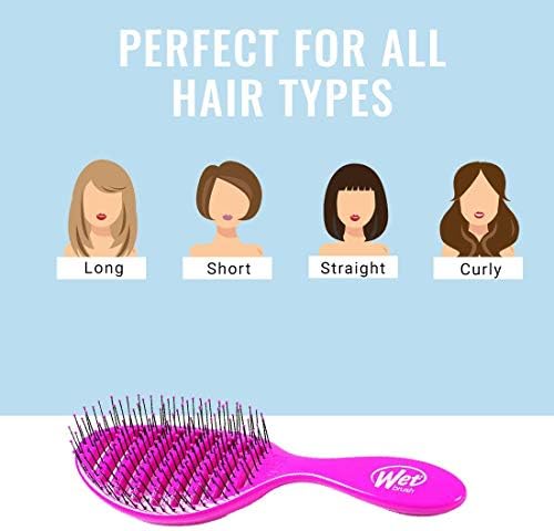 Wet Brush Speed Dry Detangler (Pink)- Ergonomic, Heat Flex Bristles, Blow Dry, Detangling Knots, Snag Anti-Static Brush for All Hair Type