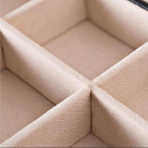 Porta Joias Grande em Couro Ecológico com Chave Caixa Organizadora de Joias e Bijuterias Premium LOJ