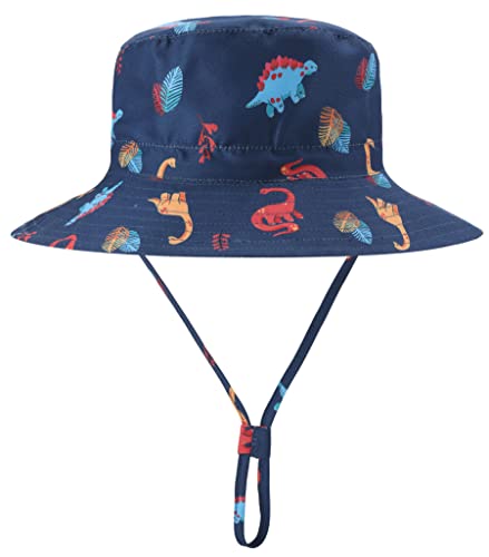 Toddler Baby Boy Infant Bucket Sun Hat Summer Sun Protection Baby Boy Hats Beach Hats Wide Brim Beach Hats D1306 Dino 2-4T #TOP1