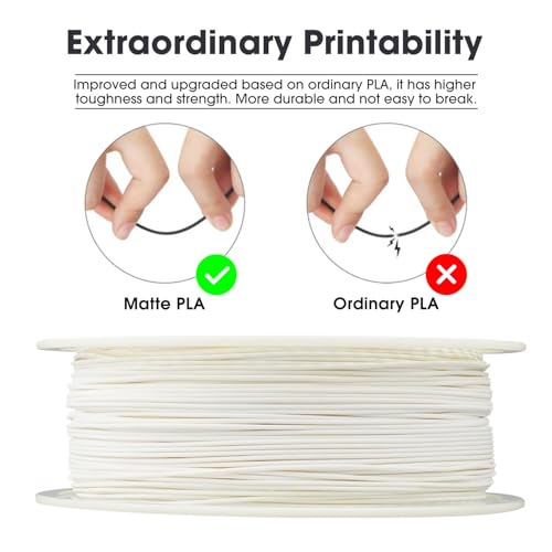 eSUN Kit de Recharge de Filament PLA Mat et Bobine, PLA Mat 1.75mm Sans Bobine et Amovible eSpool+, Bobine de 1KG (2.2 LBS) pour Imprimantes 3D 3 eSUN Kit de Recharge de Filament PLA Mat et Bobine, PLA Mat 1.75mm Sans Bobine et Amovible eSpool+, Bobine de 1KG (2.2 LBS) pour Imprimantes 3D – Image 4