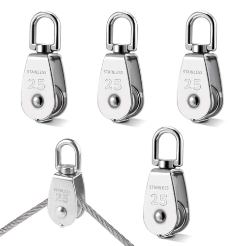 4 Pezzi M25 Pulegge in Acciaio Inossidabile 304 Puleggia Carrucola