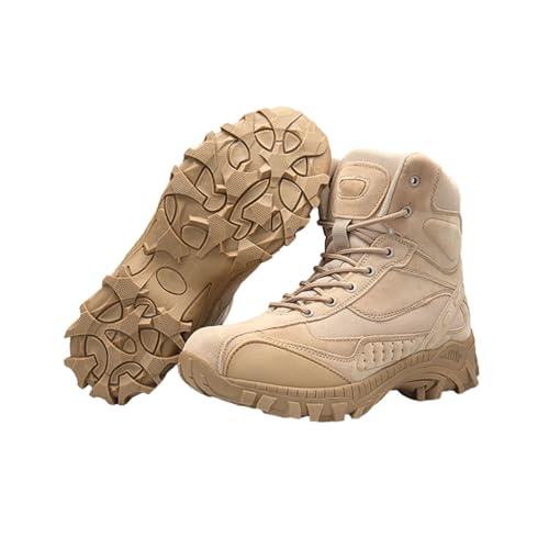 Image of Kervaky Men's military tactical boots outdoor boots work boots desert boots hard wearing boots hiking boots combat boots light boots-black-39