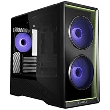 Lian Li Vector V150 INF Micro ATX PC Case, Infinity Mirror Front Panel, 2 x 140mm + 1 x 120 mm ARGB PWM Fans, Anti-Sag GPU Bracket, Supports 360mm Radiator - Side Tempered Glass - Black V150INFX