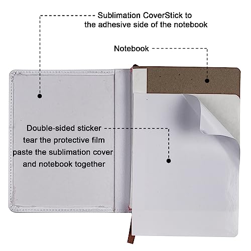 Cahier vierge A6 sublimation similicuir 190 pages bureau école - 6