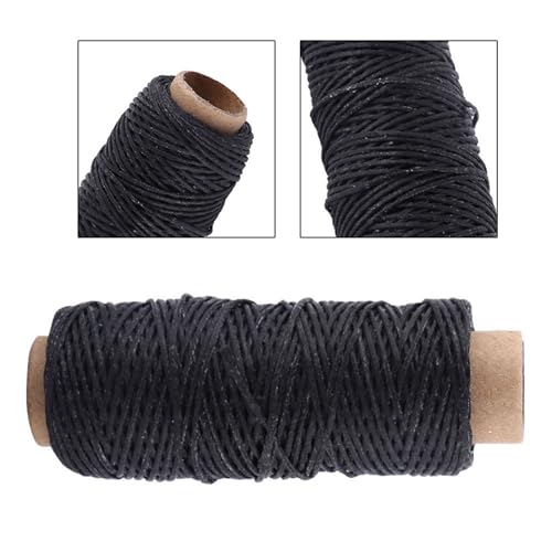 Hilo encerado para cuero 2 piezas 50 metros negro miniatura 4