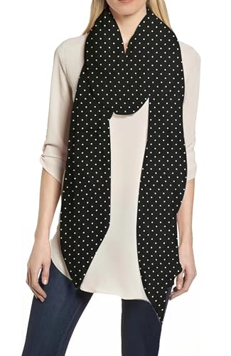 Lina & Lily Polka Dot Print Women's Scarf Shawl Wrap Lightweight