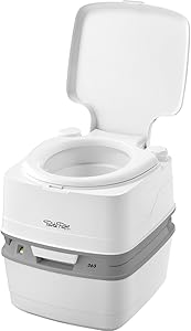 Porta Potti Thetford Porta Potti 365 Portable Toilet (for RV, Marine, Camping, Vans, Trucks, Healthcare) 92820, White