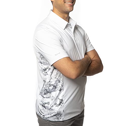 SG Edge Men s Camouflage Polo Shirt, White, Large