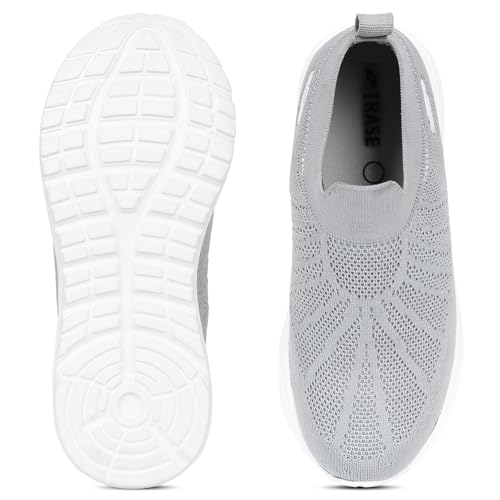 Image of TRASE Sports Slip-On Shoes for Kids | Knitted Upper Lightweight Footwear for Boys & Girls | Comfortable EVA Sole and Breathable Shoes for Walking & Play