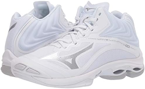Mizuno Tênis de vôlei feminino Wave Lightning Z6 Mid, Branco, 7