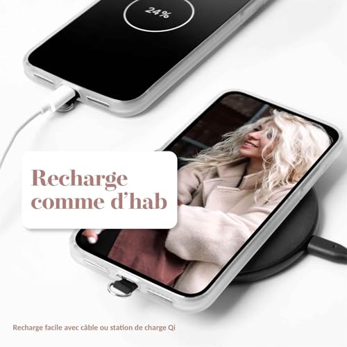Chaîne de capture Xiaomi Mi A2 avec collier smartphone or rose