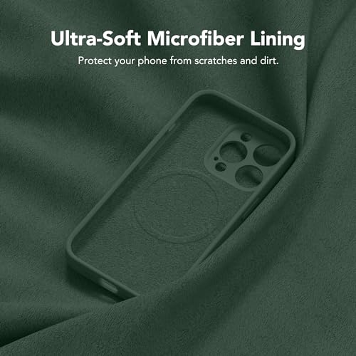 Image of Magnetic for iPhone 12 Pro Max Case, Compatible with MagSafe, [Full Camera Protection][Screen Protector] Silicone Shockproof Protective Phone Case for iPhone 12 Pro Max 6.7 inch, Alpine Green