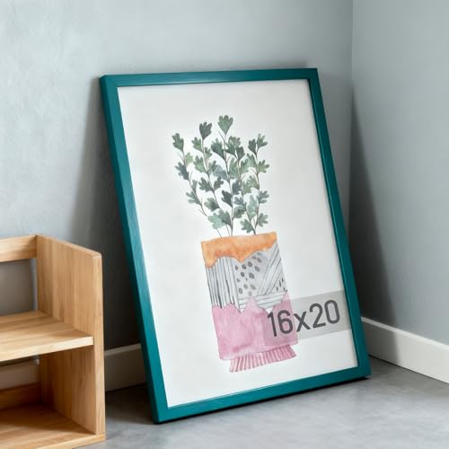 Muzilife 16x20” Teal Picture Frames for Wall and Tabletop Display, 5 Pack by Muzilife - Used condition - Image 4