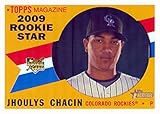 2009 Topps Heritage High Number Baseball 512 Jhoulys Chacin RC Rookie Colorado Rockies Official MLB Trading Card (Stock Photo Shown, Near Mint to Mint Condition)