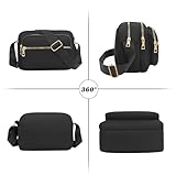 Iridsmole Crossbody Bag for Women, Multi Pocket Crossbody Bag, Ladies Lightweight Handbag Bag, Waterproof Shoulder Bag for Women, Large Capacity Handbag for Shopping Travel Work Daily, Black - Image 7