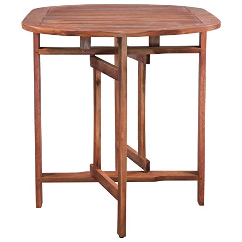 Mesa de jardín de madera de acacia maciza resistente a la intemperie 5