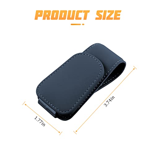 Image of AICEL Sunglasses Holders for Car Sun Visor, Leather Eyeglasses Hanger Mounter, Magnetic Glasses Holder and Ticket Card Clip, Auto Interior Accessories Universal for SUV Pickup Truck