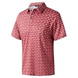 Caractéristiques : ce t-shirt de golf pour homme adopte un design imprimé personnalisé, un tissu doux, frais et bon strecth pour vous garder une excellente forme et mobilité dans toutes les directions tout en offrant un look tendance