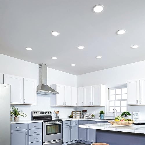 Image of 20-Pack BR20 LED Bulb 5000K Daylight White 7W 50W 60W Equivalent 750LM Dimmable E26 Base Indoor Flood Light Bulbs for Recessed Can Ceiling Lighting