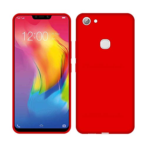 Image of Case Creation Luxurious OG Series for Vivo Y81 Case Cover,Anti-Dirty Slim Case Frosted Matte Cute Candy TPU Raised Bezel (Splash of Color) Back Cover for Vivo Y81 - Glamour Red