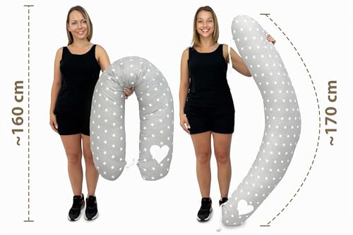 Amilian Stillkissen XXL - Schwangerschaftskissen & Seitenschläferkissen Baby - Pregnancy Pillow und...