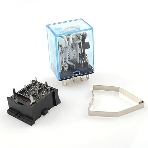 Mini relais électromagnétique DPDT AC110V 8 broches avec socle LY2NJ HH62P