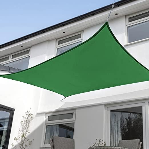 KANAGAWA 12'X20' Dark Green Custom Size Sun Shade Sail Rectangle UV Block Canopy Cover for Patio Backyard Lawn Garden Outdoor (Customized Available)