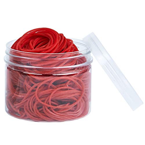 AMUU 500pcs Red Rubber Bands