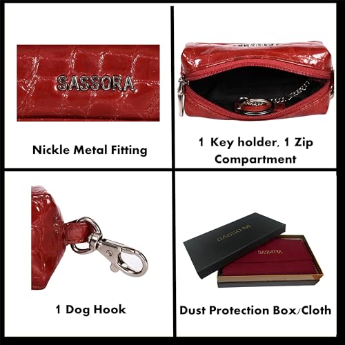 Image of Sassora Premium Leather Key Pouch For Car & Other Keys