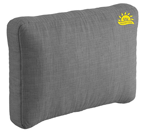 sunnypillow Palettenkissen Outdoor, wasserdicht, UV-lichtecht - Rückenkissen 60x40x20cm - Palettenauflage für Palettensofa für Haus und Garten - Palettenpolster für Palettenmöbel - Kissen Anthrazit