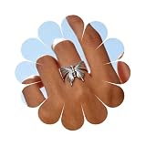 Cybche Anello a farfalla in stile bohémien, in argento, con ali di farfalla, anelli minimalisti, non regolabili, gioielli da donna