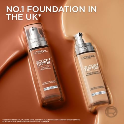 L'Oréal Paris Foundation for Face, Skincare Infused with Hyaluronic Acid, True Match Hydrating Liquid Foundation for All Skin Tones, SPF 16, 2N Vanilla,30 ml