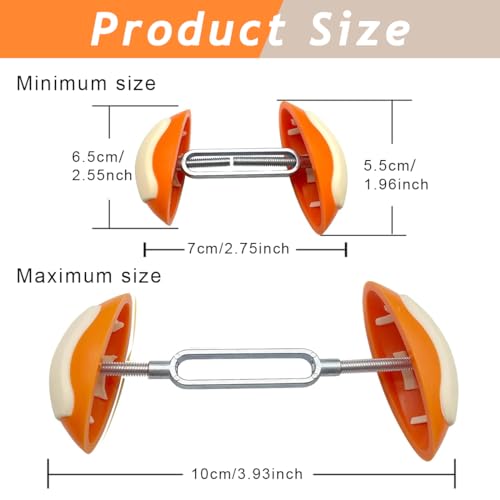 Image of MAYCREATE 1 Pair Mini Shoe Stretchers Women Wide Feet, High Heels Boots Stays Shaper Stereotypes Stretchers Expander, Adjustable Men Women Shoe Widener Expander Shaper, Orange