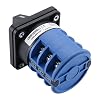 BAOMAIN 32A 660V 3-Phase Rotary Changeover Switch, 12 Terminal 1-0-2 SZW26-32/D303.3 for Motor Control, Generator Transfer & Power Selection