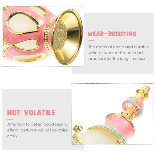 Botella de perfume de vidrio estilo árabe rosa, el regalo vintage perfecto de decoración 4