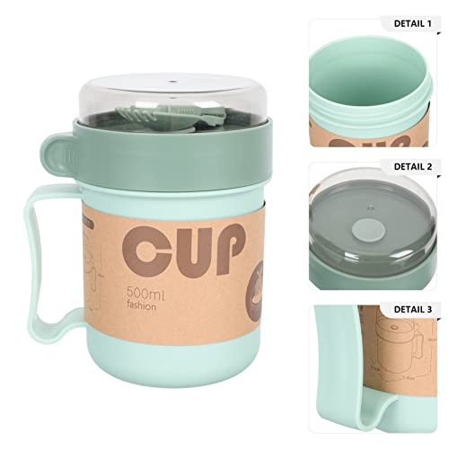 Cabilock 2 * caneca de sopa copo de colher portátil copo de leite para micro-ondas, para um copo de