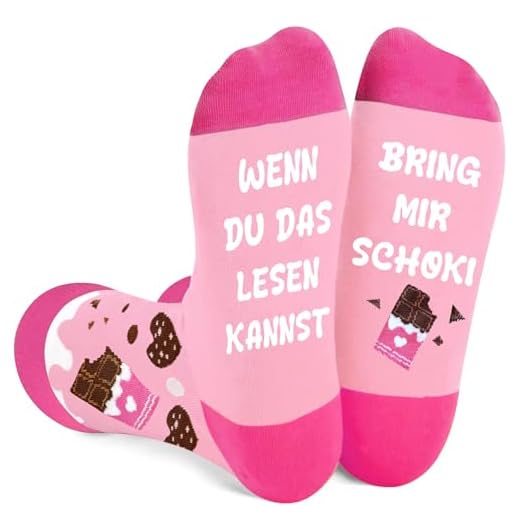 QZOSZ Kleine Geschenke für Frauen Socken mit Spruch WENN DU DAS LESEN KANNST BRING MIR SCHOKI Geburtstag Valentinstag, Geschenk für Sie Lustige Socken Jahrestag Hochzeitstag Geschenke für Frauen