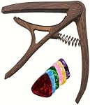 Quick Change Guitar Capo, Guitar Nylon Capo with 6 Guitar Picks, Capo Guitar Clamp Key for Acoustic and Classic Electric Guitar Parts Accessories