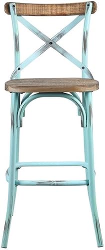 Miniatura 9 de Acme Furniture Zaire Silla de bar, nogal/negro antiguo Negro y amperio; roble antiguo,Rojo y roble,Cielo y roble,Turquesa y Roble,Nogal/Blanco