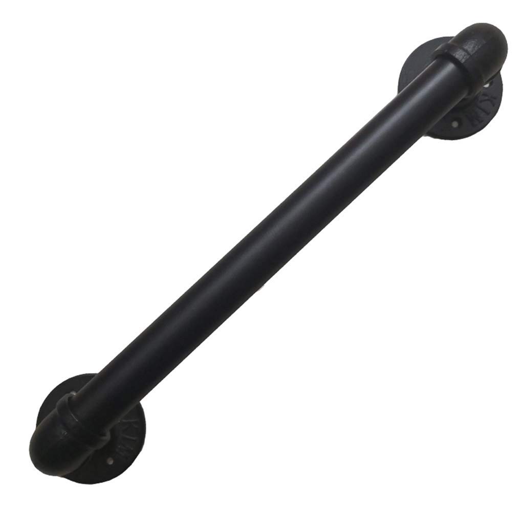 Main courante escalier de jardin anti-glissade : kit rampe de sécurité 100 cm avec supports