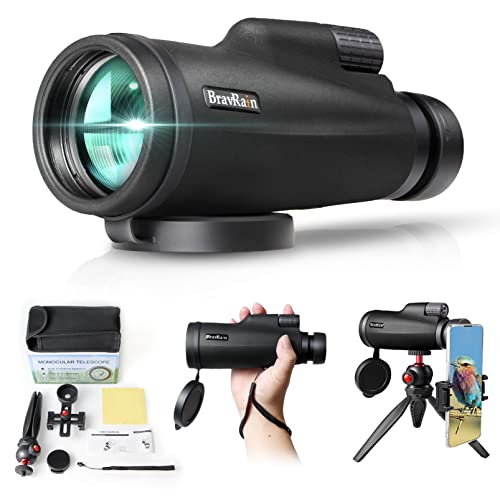 BravRain 12x56 Monocular Telescope