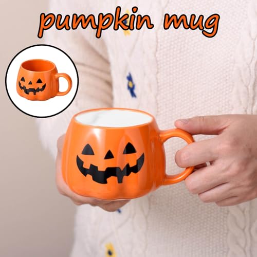 Halloween Pumpkin Mug - Cute Ceramic Cup for Coffee, Espresso - Themed Drinking Cup for Women, Men - Durable Safe Ceramics - Image 4