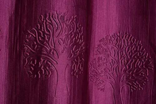 Polyester Long Crush Tree Punching Fabric for Curtains Cushion Sofa Chair Table Cover Panel Cover Curtain Home Furnishing Fabrics Cloth Unstitched Fabric Material (2 Meter, Wine)-image-12