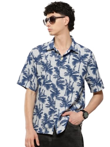 toughtees Casual Printed Shirt | Half Sleeve Button-Down Summer Shirt for Men | Lightweight Breathable Fabric | Regular Fit Stylish Beach-picture-11