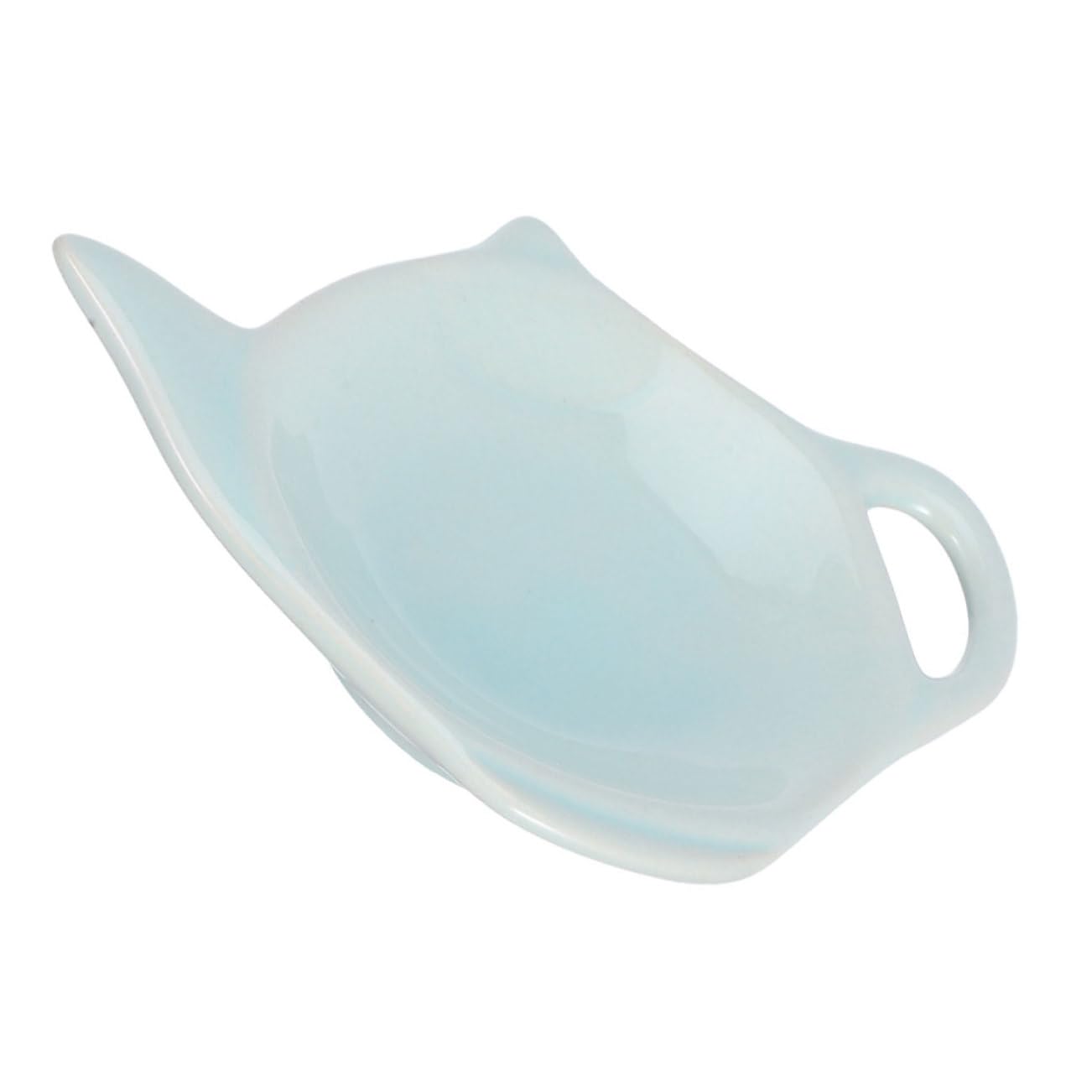 MAGICLULU Teapot-Shaped Ceramic Tea Bag Rest Compact Condiment Dish for Organizing Tea Bags Elegant Breakfast Snack Serving Unique Design Easy to Clean