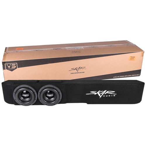 Skar Audio Dual 8" Loaded Sealed Subwoofer Enclosure Compatible with 2014-2018 Chevrolet Silverado/GMC Sierra Crew Cab Trucks by Skar Audio - Used condition - US$307.84