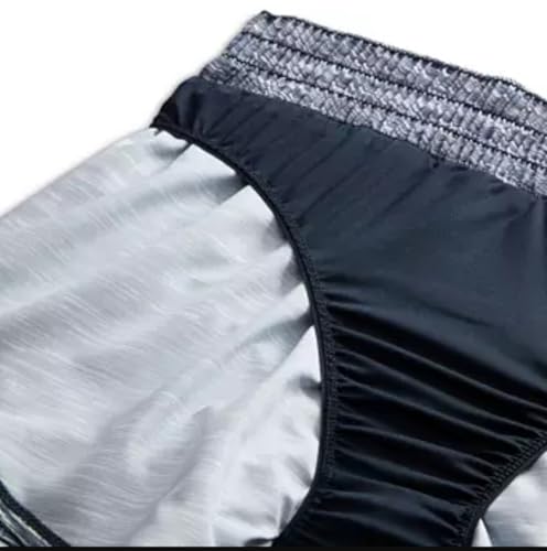 Nike Women's One Dri-FIT Mid-Rise 3" Brief-Lined Training Shorts, Black/White - Image 5